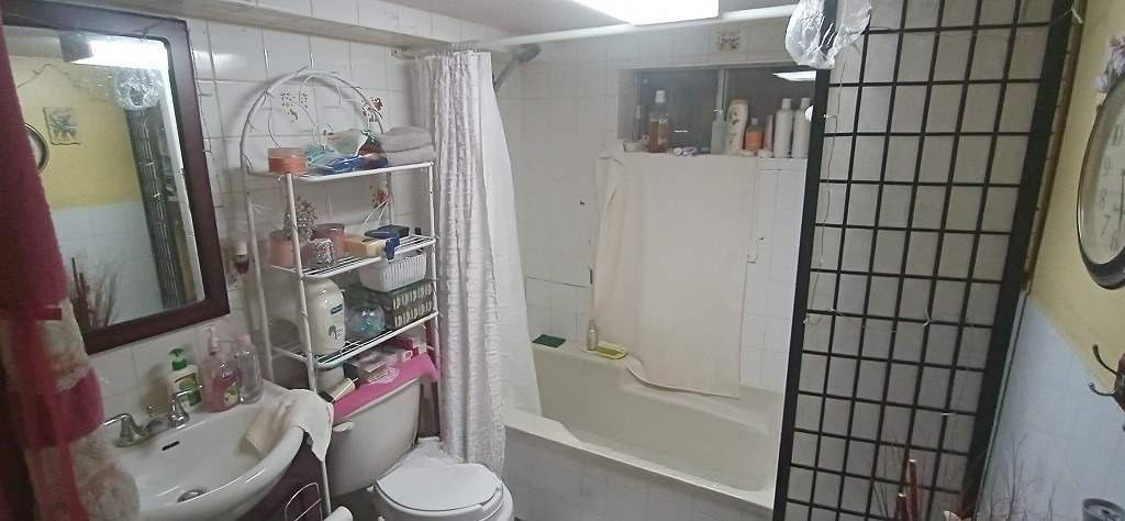 Dated basement bathroom before renovation