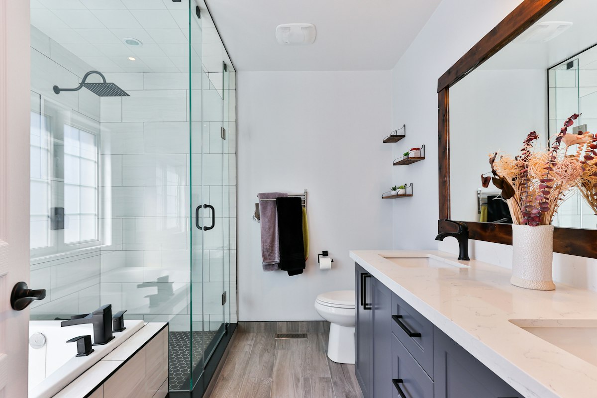 Completed bathroom renovation