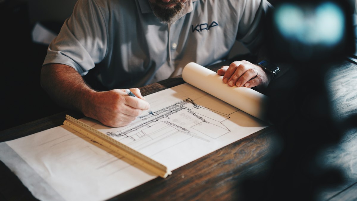 Reviewing construction drawings and plans