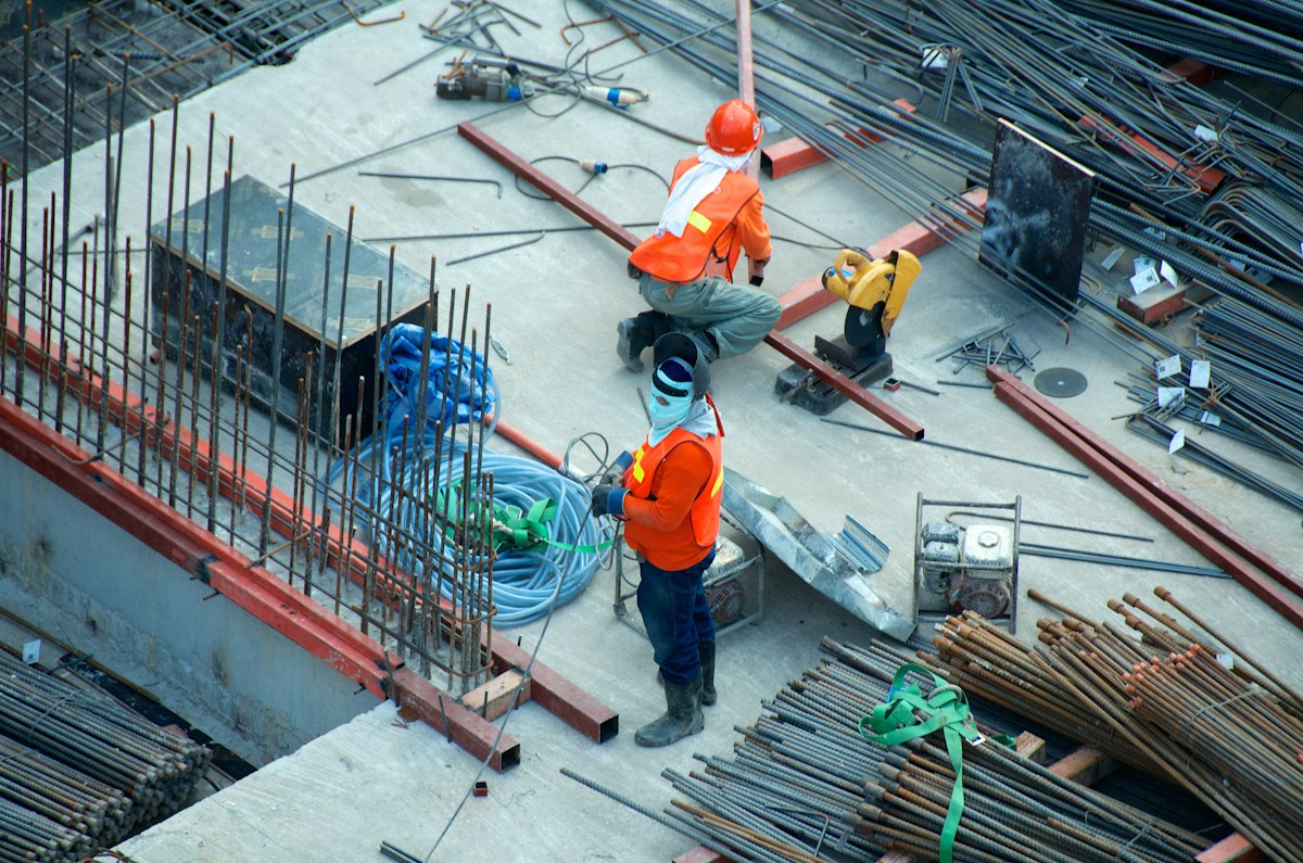 Structural work underway on site